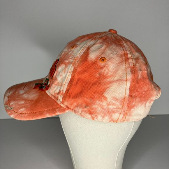 Orange Crush Adjustable Distressed Women's Hat - Picture 9 of 13